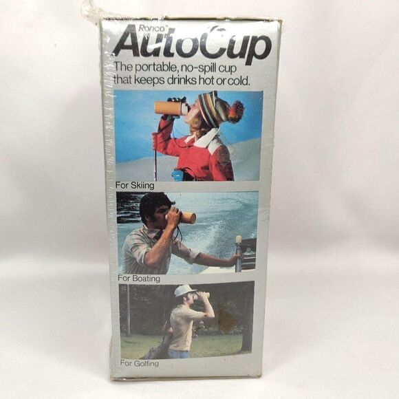 NOS Vintage Ronco Auto Cup Travel Mug Water Bottle 1977 As Seen On TV - Picture 2 of 3